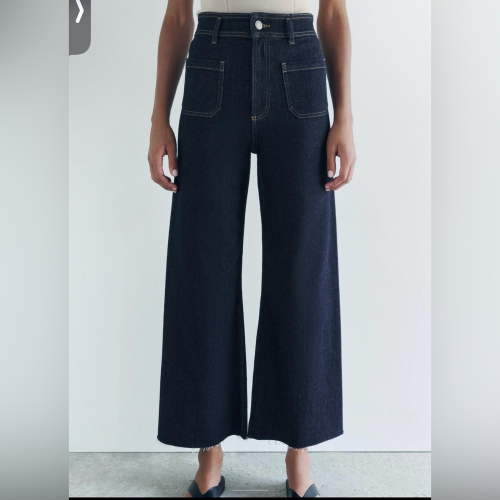 Zara The Patch Pocket Marine Straight Jeans. Size 6. Great condition